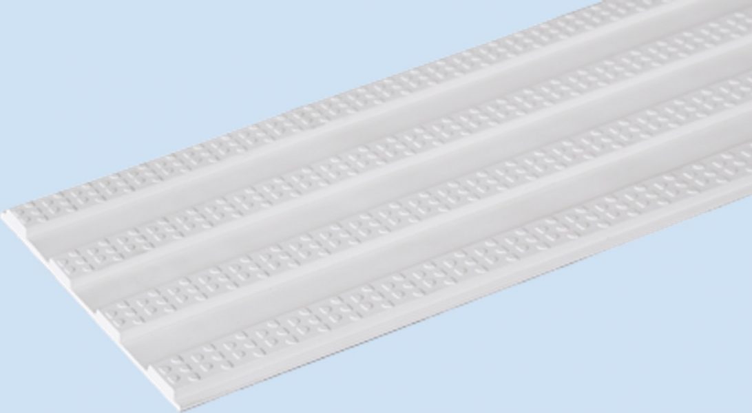 Ledelinjer på 22 x 100 cm av metakrylat harpiks i hvit og svart med butylengummi lim - Bilde 2