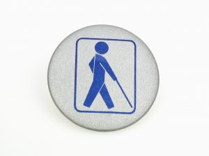 Symbolknapp/button med refleks