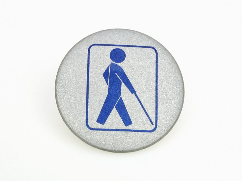 Symbolknapp/button med refleks