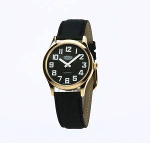 Arsa herre armbåndsur for svaksynte dublé sort