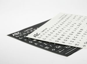 Abc-kontrast hvit, tastaturklistrelapper