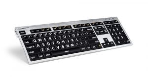 Mac-tastatur LogicKeyboard XL, sort med hvite tegn
