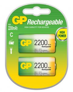 Batteri C-cell/LR14 oppladbar NiMH (2-pk. blister)