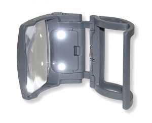 Carson Clip-on lupe med LED-lys, 3 x